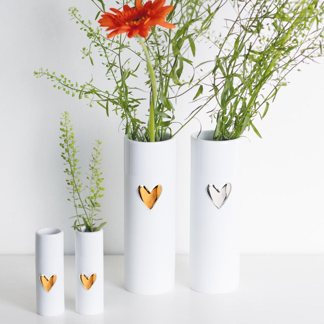 Vase Herz "Gold" - Räder