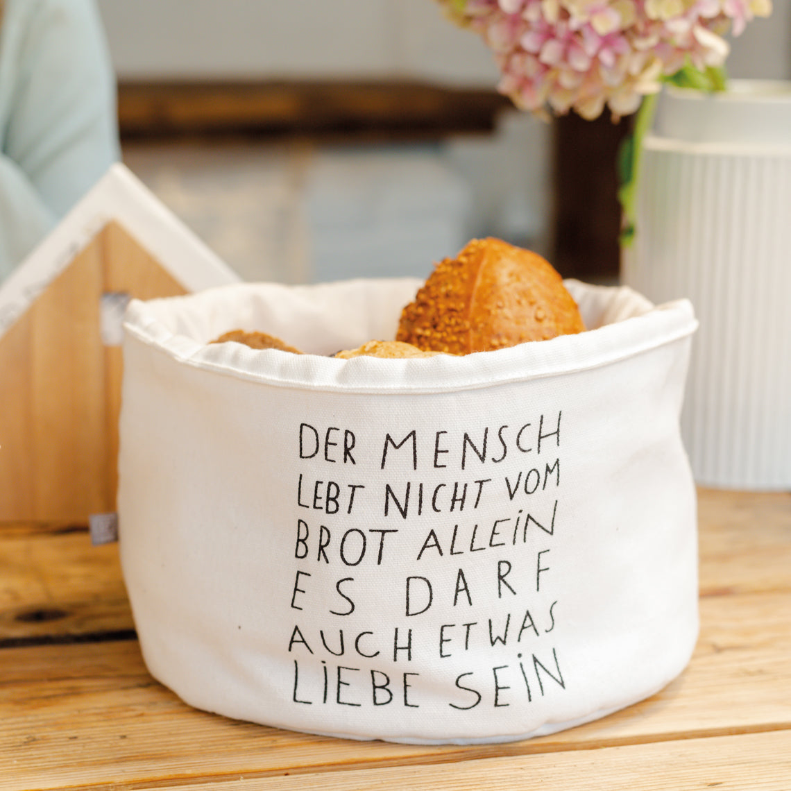 Guten Morgen Brotkorb "Der Mensch lebt nicht..." - Räder