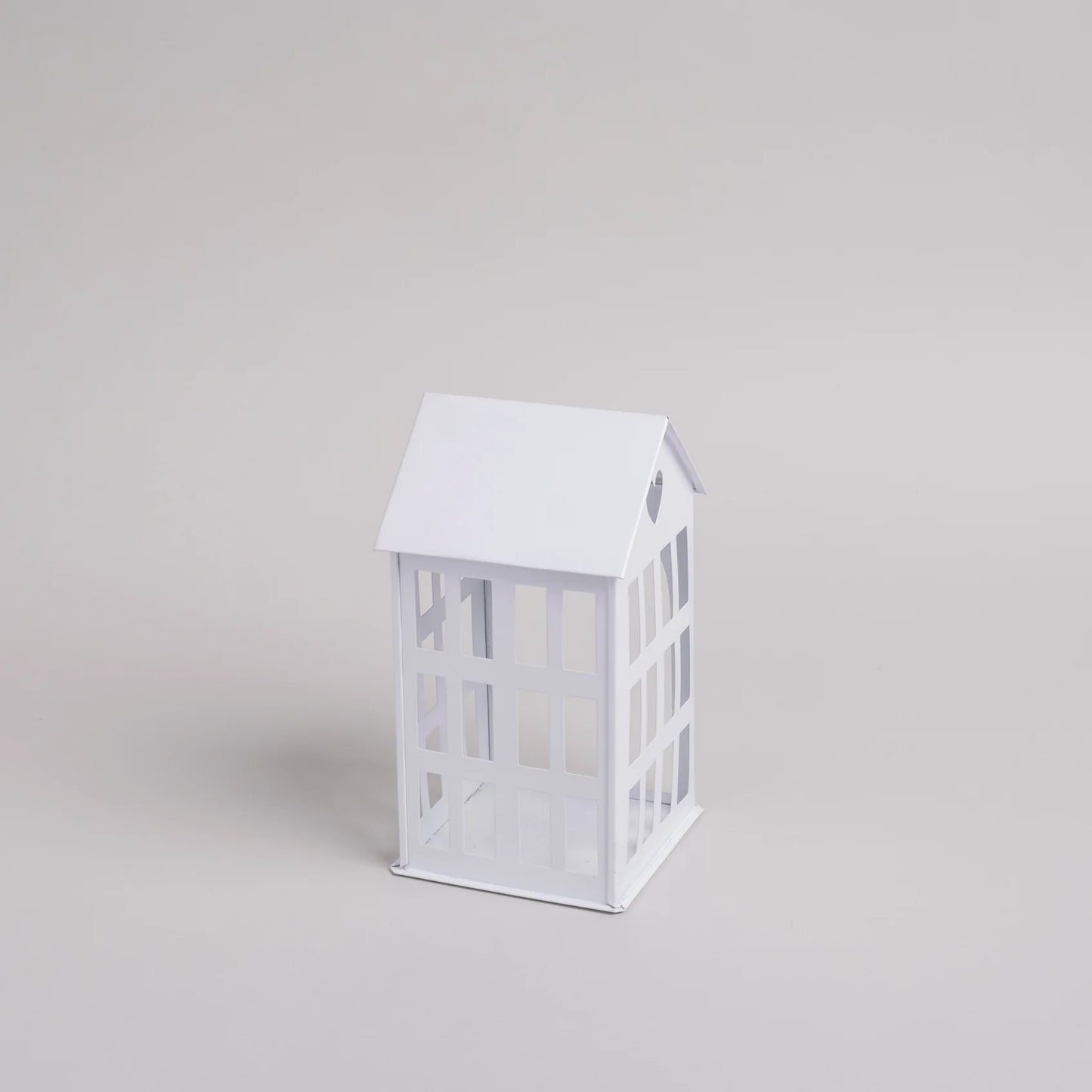 Metallhaus mittel weiß - Eulenschnitt