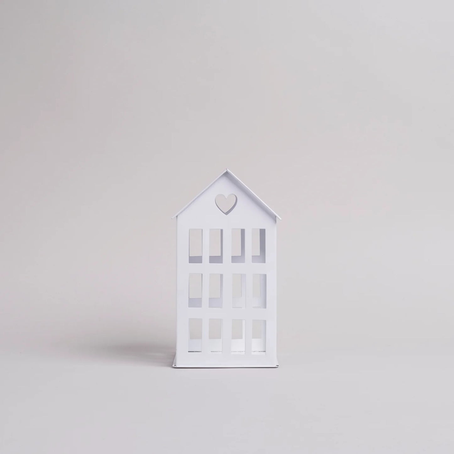 Metallhaus mittel weiß - Eulenschnitt