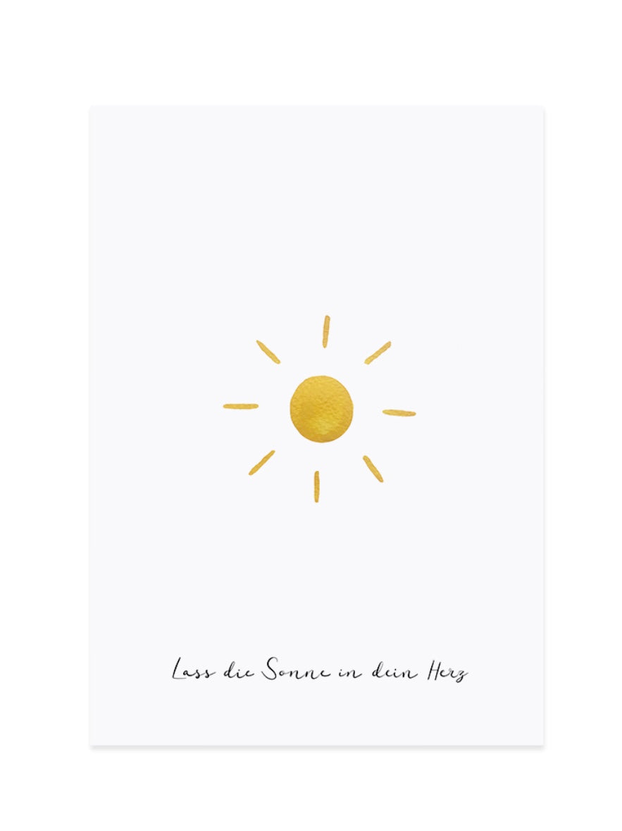 Spruchkarte "Lass die Sonne.." - Eulenschnitt