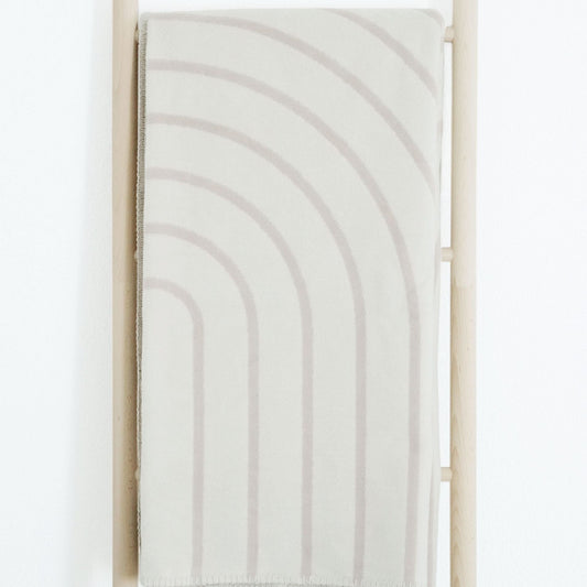 Kuscheldecke "Anna" Regenbogen beige-natur - Riema