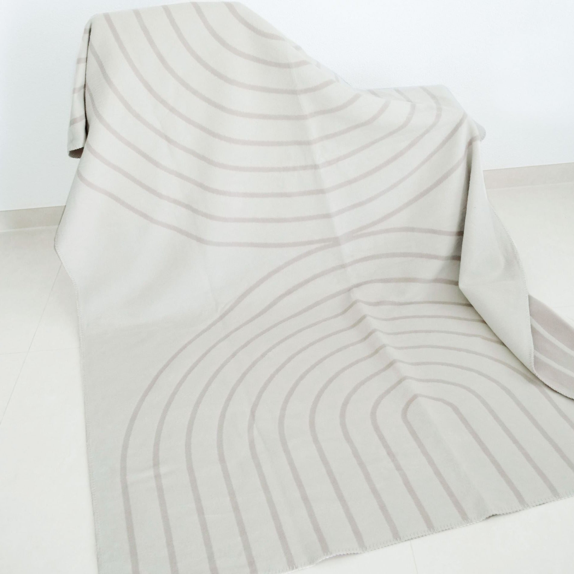 Kuscheldecke "Anna" Regenbogen beige-natur - Riema