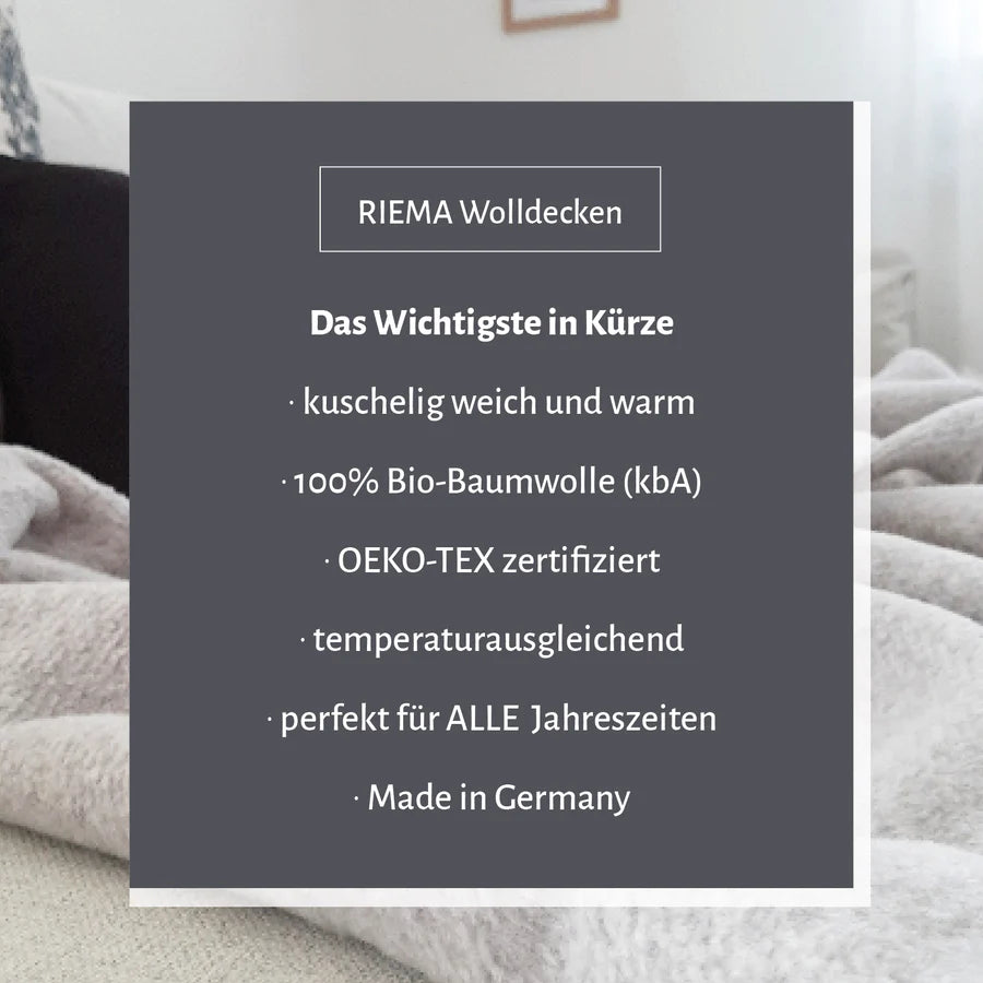 Kuscheldecke "Emma" grau meliert - Riema