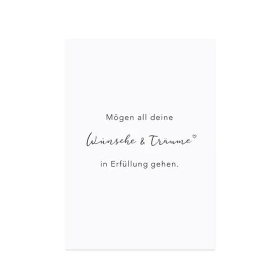 Spruchkarte "Wünsche & Träume" - Eulenschnitt