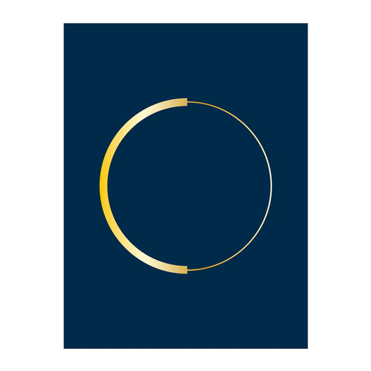 Wandposter O in blau - Bloomingville