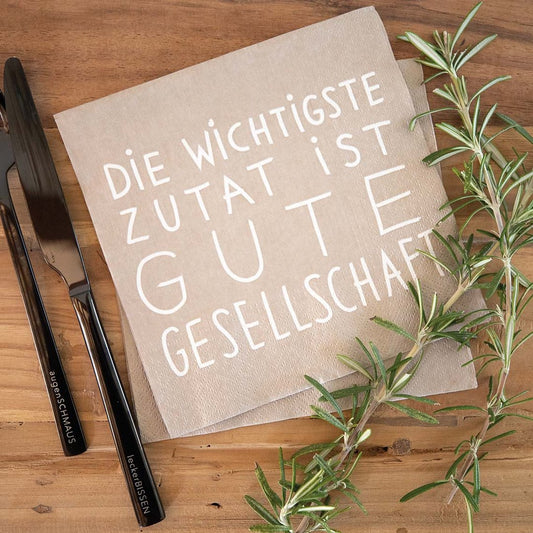 Servietten "Die wichtigste Zutat..." - Räder