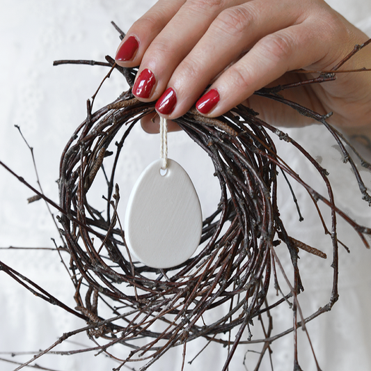 Tonanhänger Osterei weiß - Delight Department