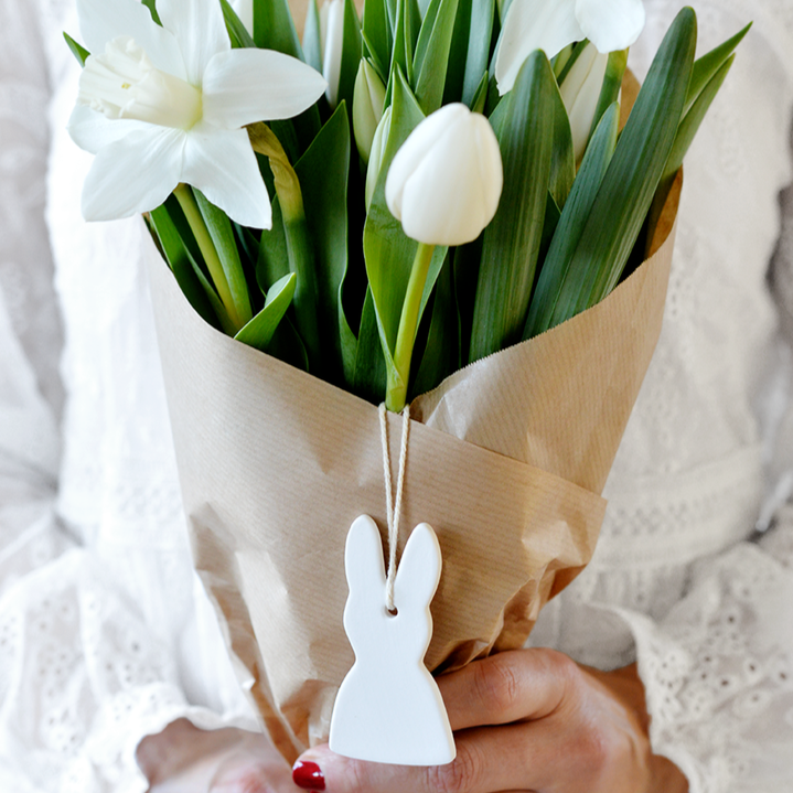 Tonanhänger Hase weiß - Delight Department