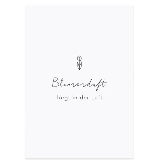 Spruchkarte "Blumenduft" - Eulenschnitt
