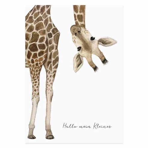 Glückwunschkarte "Giraffe" - Eulenschnitt