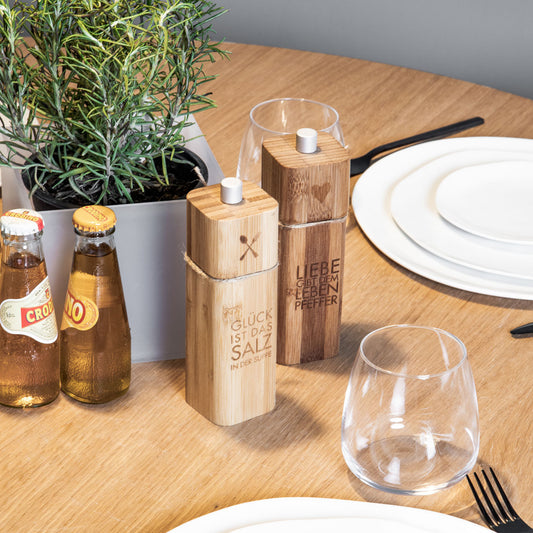 PET Pfeffermühle "Liebe gibt dem Leben Pfeffer" - Räder