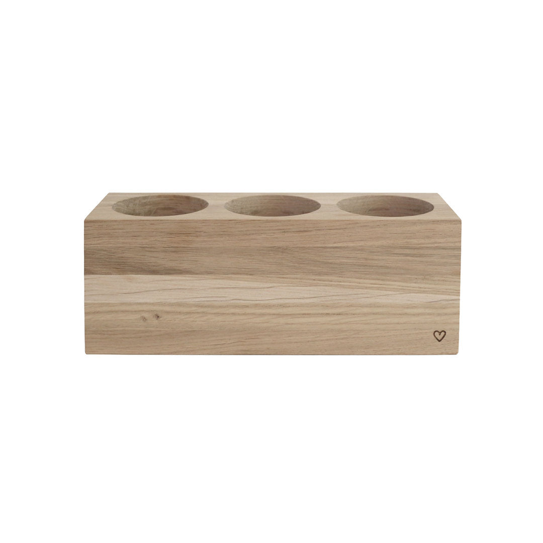 Holzblock Herz - Eulenschnitt