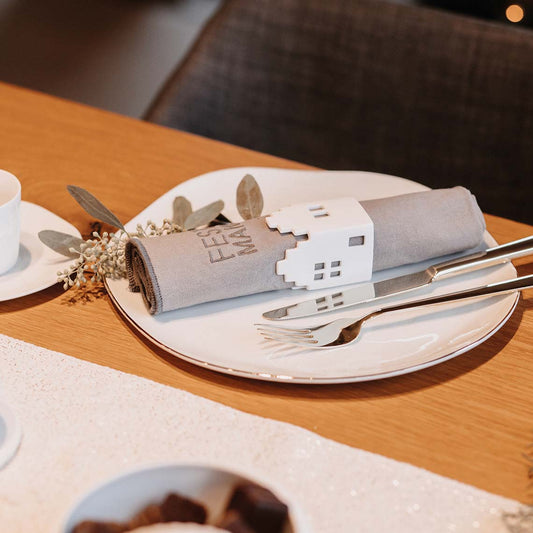 Serviettenhäuschen "Kleines Haus" - Räder