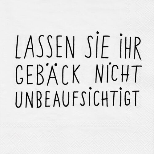Cocktailservietten "Lassen Sie Ihr Gebäck..." - Räder