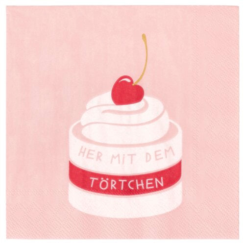 Cocktailservietten "Her mit dem Törtchen" - Räder