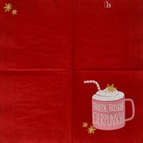 Cocktailservietten "Friede, Freude, Eierpunsch" - Räder