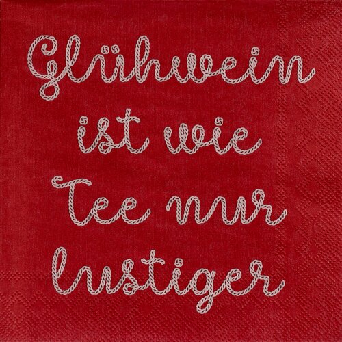 Cocktailservietten "Glühwein ist wie Tee" - Räder