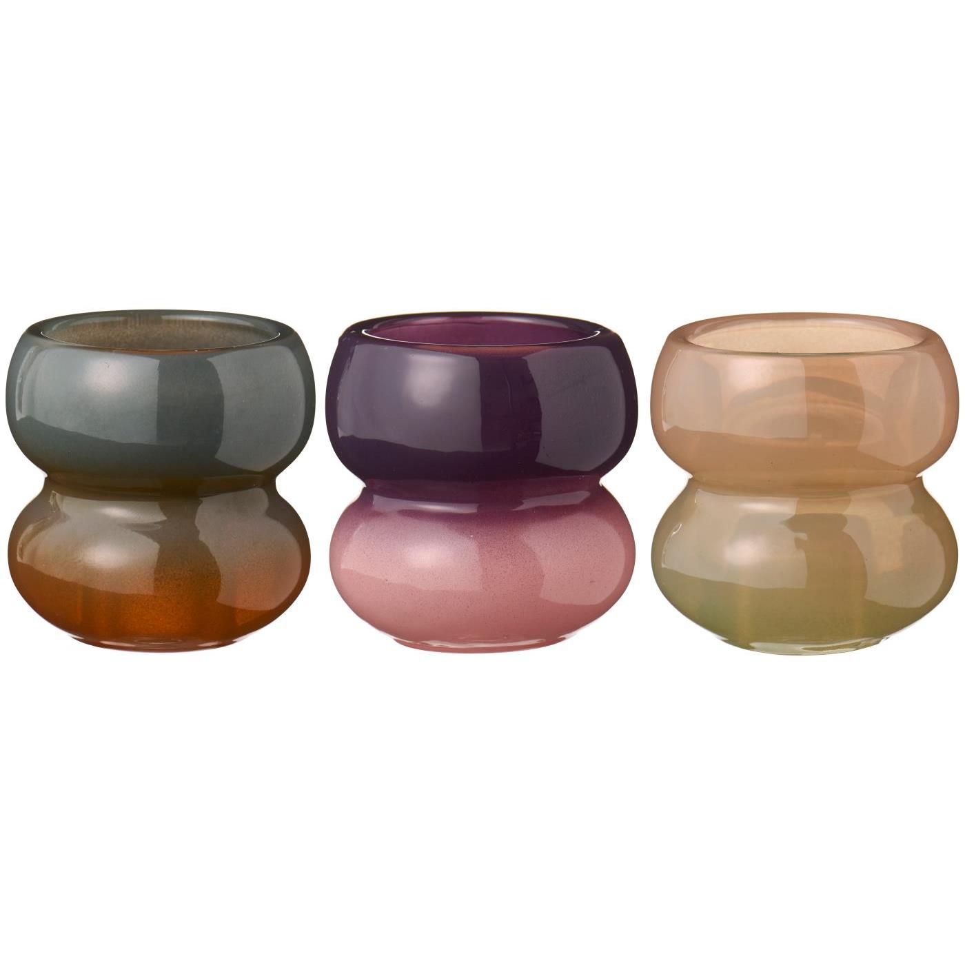 Kerzenhalter 3er Set für Stabkerze und Teelicht wendbar - Ib Laursen