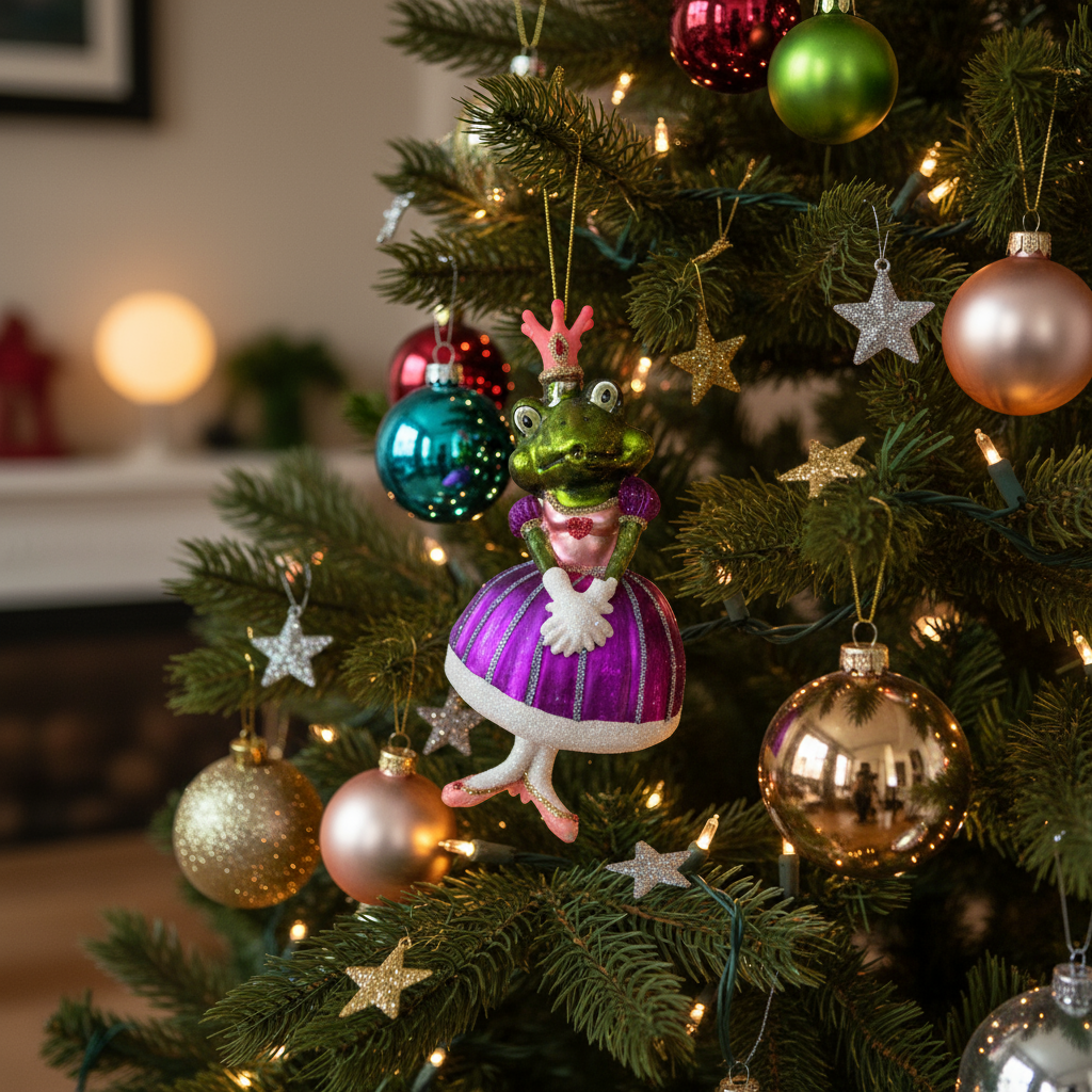 Christbaumkugel "Ballett Frosch" - Weihnachtsland