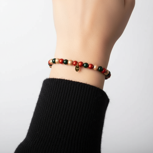 LizzyMae Armband Galaxy Pearl Grün Rot - Lot83