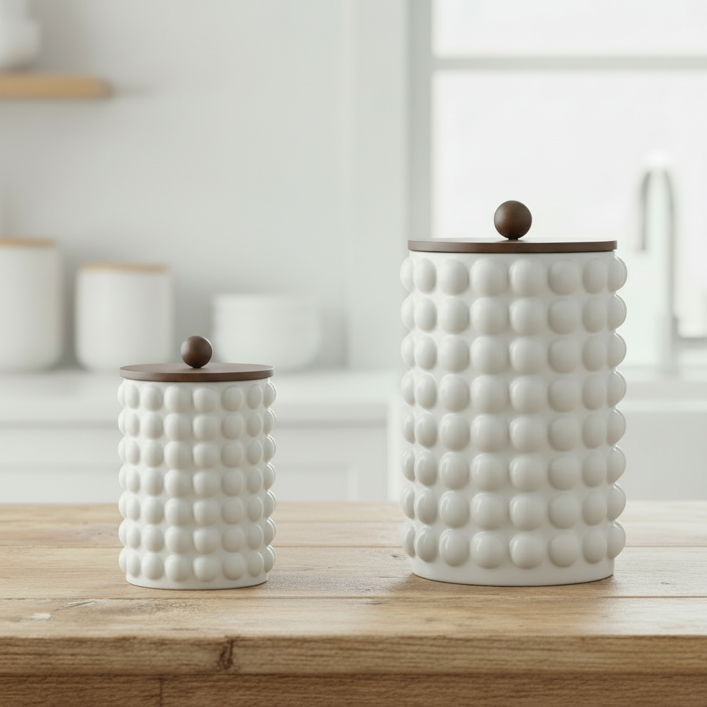 SPAR SET: Madge Vorratsgefäss mit Deckel in zwei Größen - Bloomingville