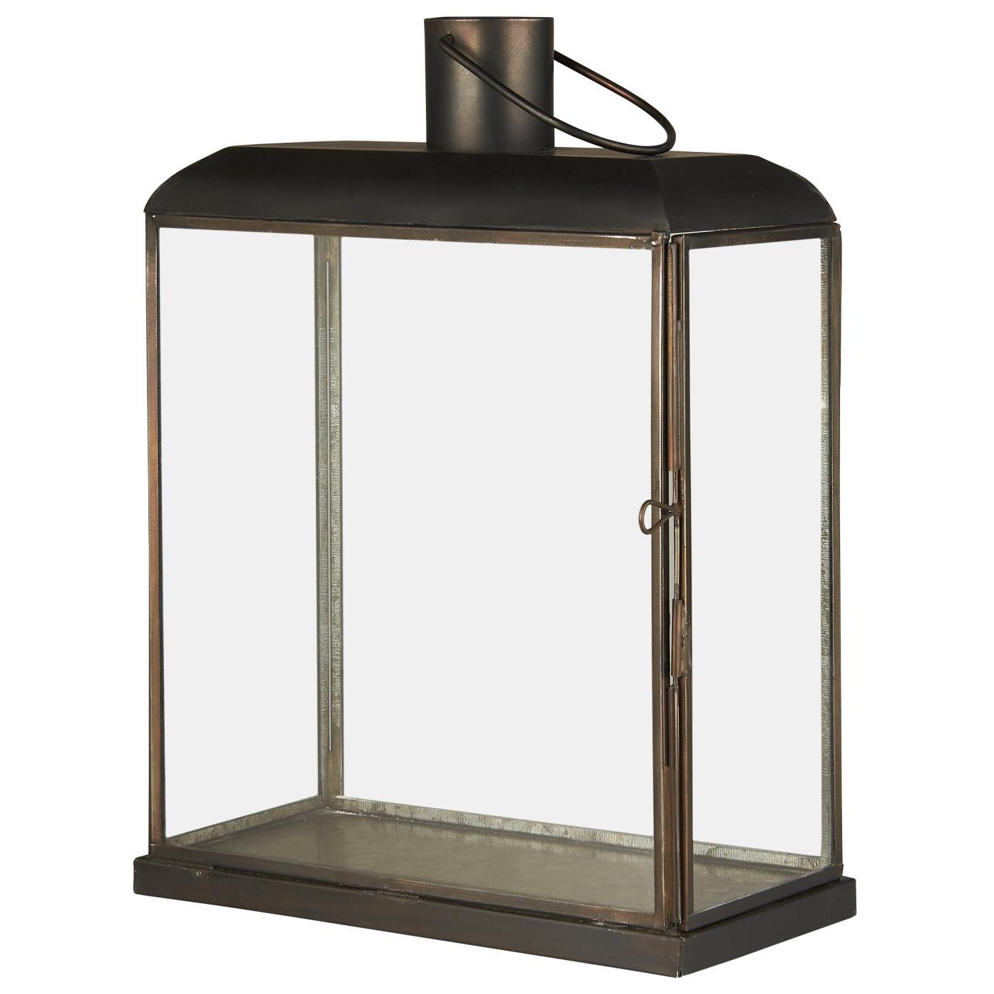 Laterne länglich abgerundetes Dach schwarz - Ib Laursen