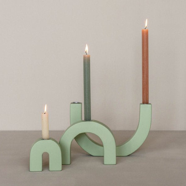 Kerzenhalter Set Bogen celadon - Kinta