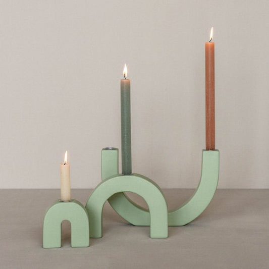 Kerzenhalter Set Bogen celadon - Kinta