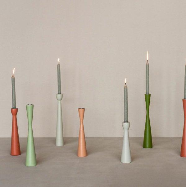 Kerzenhalter sandglass matt seladon 30 cm - Kinta