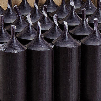 Stabkerze schwarz (4er Set)
