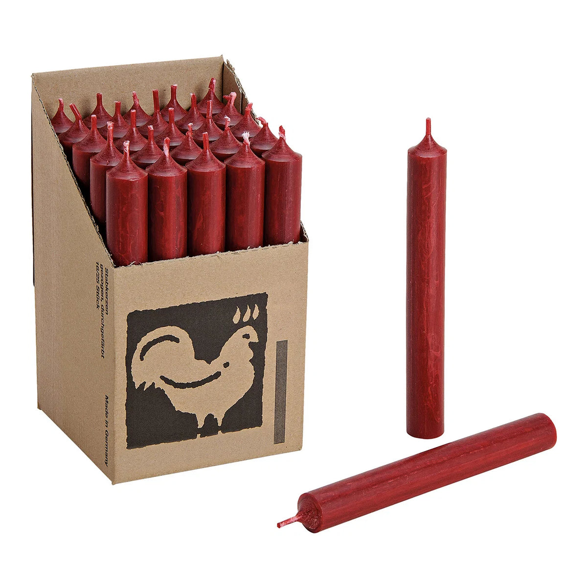 Stabkerze weinrot (4er Set)