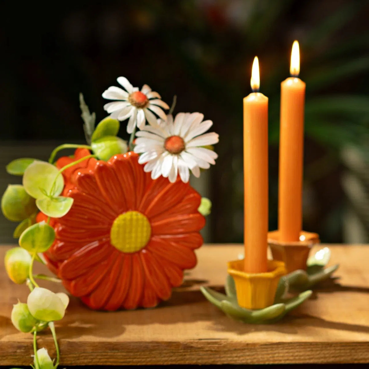 Stabkerze orange (4er Set)