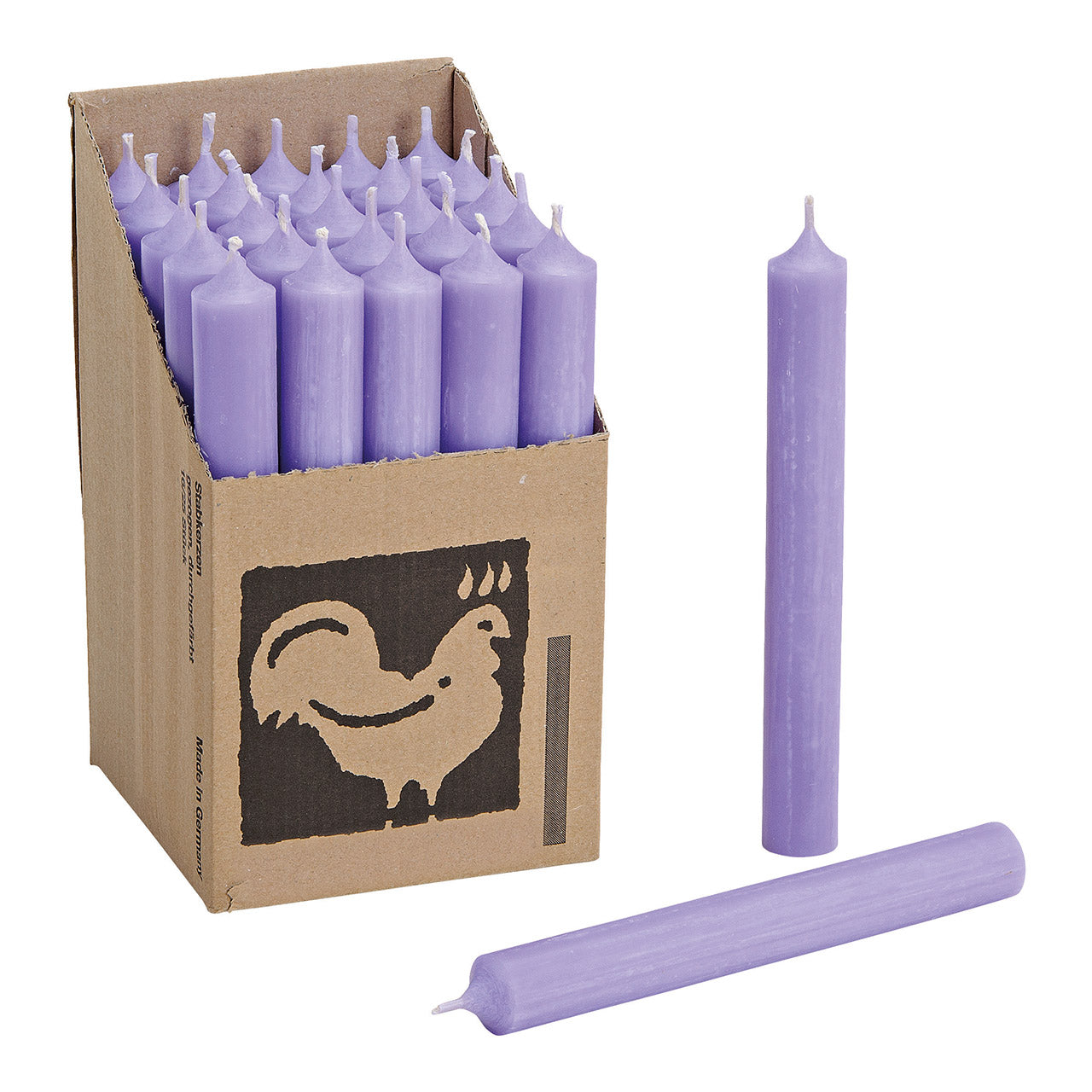 Stabkerze lavendel (4er Set)