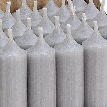 Stabkerze grau (4er Set)