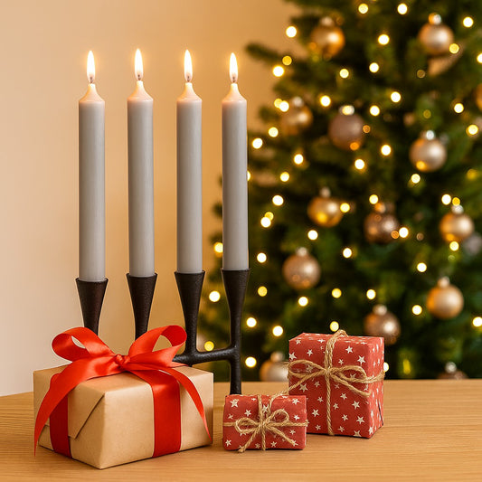 Stabkerze grau (4er Set)