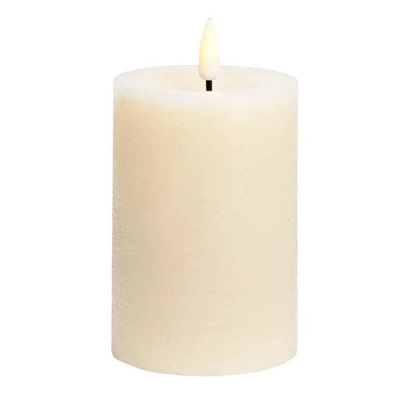 Kerze LED creme (6,8x10x6,8cm) mit Timer durch Fernbedienung (exklusive)