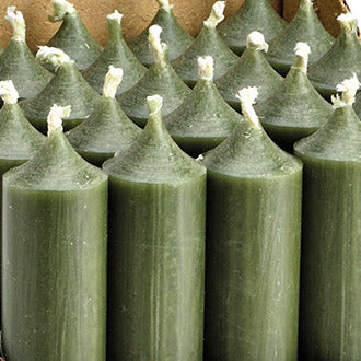 Stabkerze kiefergrün (4er Set)