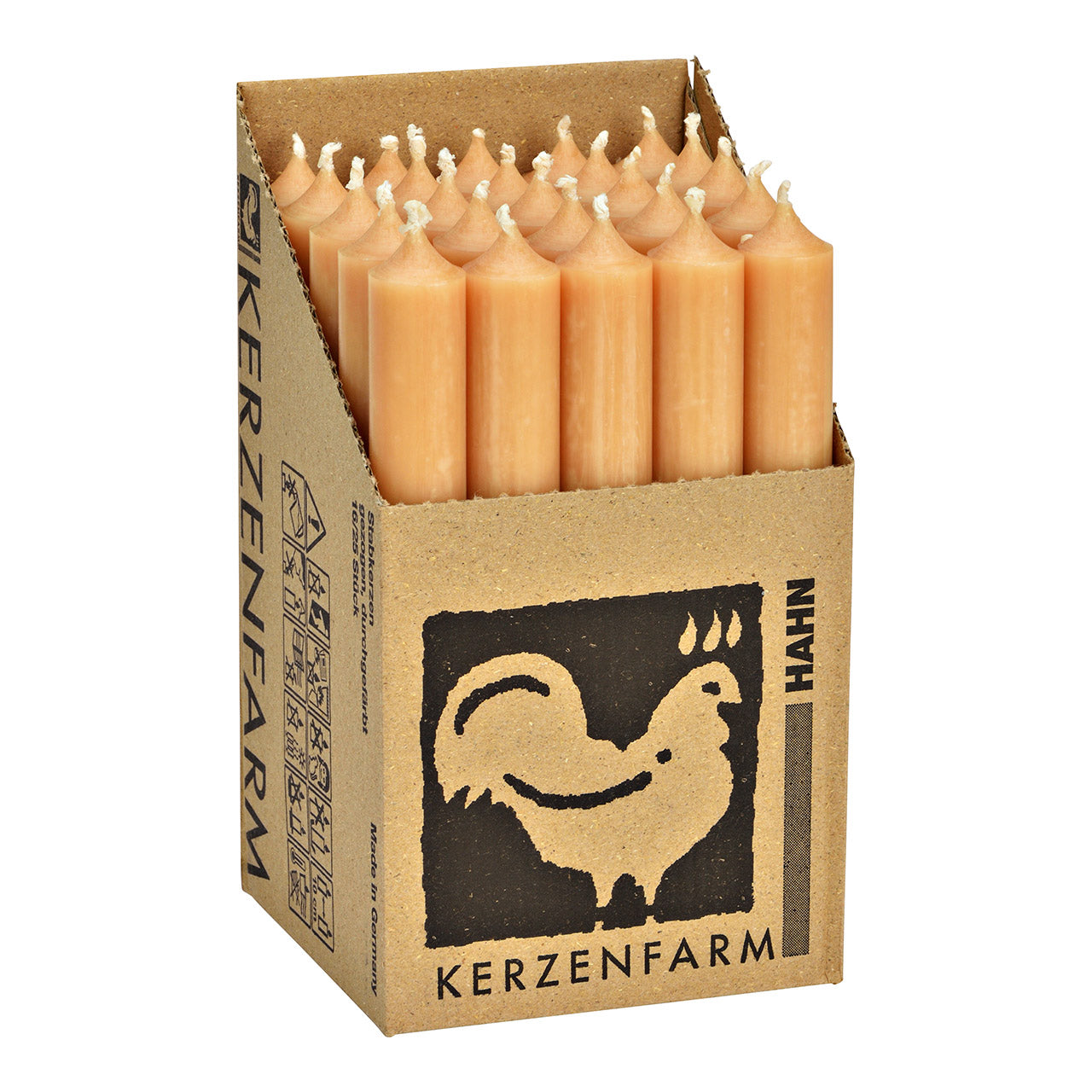 Stabkerze karamell gelb (4er Set)