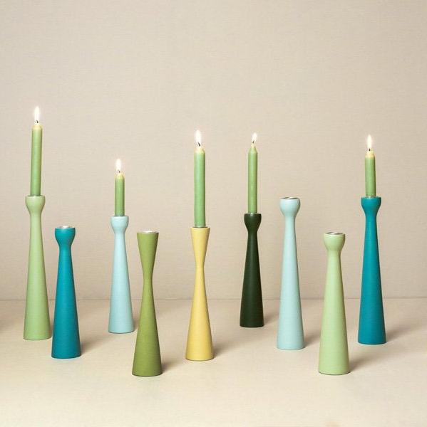 Kerzenhalter matt seladon 30 cm  - Kinta