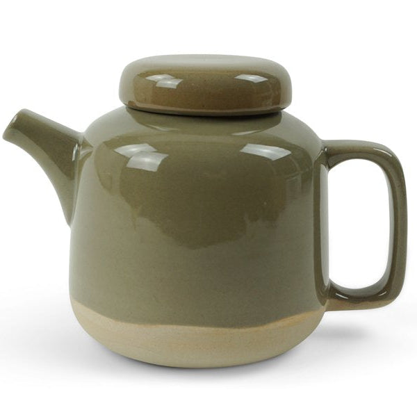 Teekanne Rutunda L cer sand mit Glasur in khaki 1250 ml - Kinta