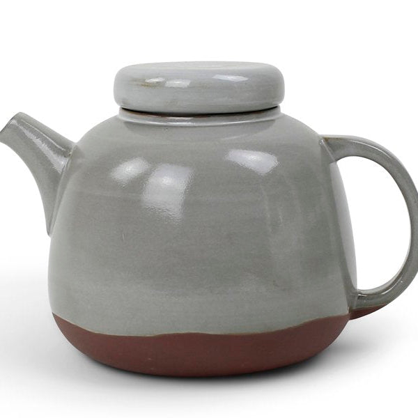 Teekanne Soft XL cer rotbraun mit grauer Glasur 1400ml - Kinta