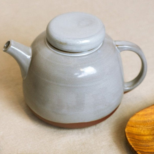 Teekanne Soft XL cer rotbraun mit grauer Glasur 1400ml - Kinta