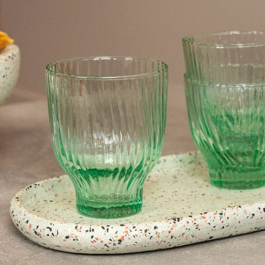 Tablett oval stonerazzo grün - Kinta