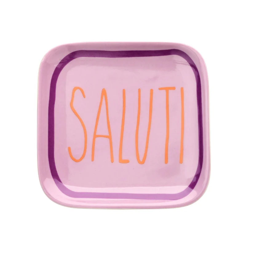 Love Plate "saluti" & Schlüsselanhänger flieder - Giftcompany