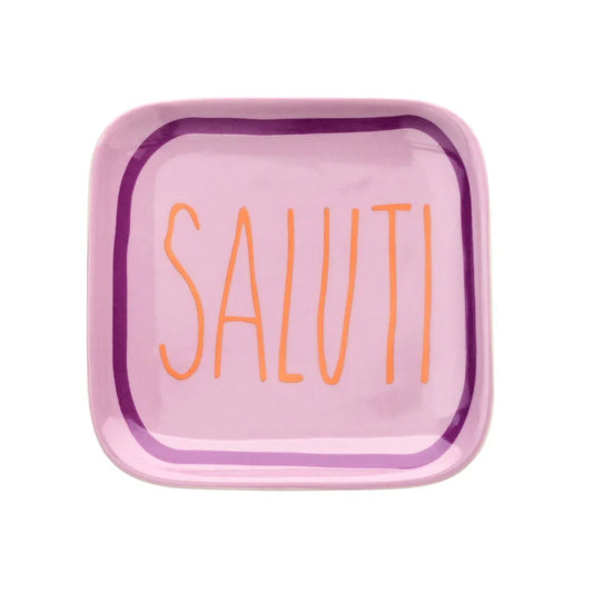 Love Plate "saluti" & Schlüsselanhänger flieder - Giftcompany
