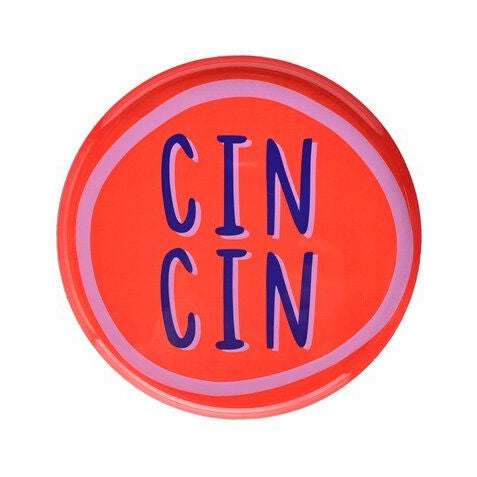 Love Trays S "Cin cin" neon rot - Giftcompany