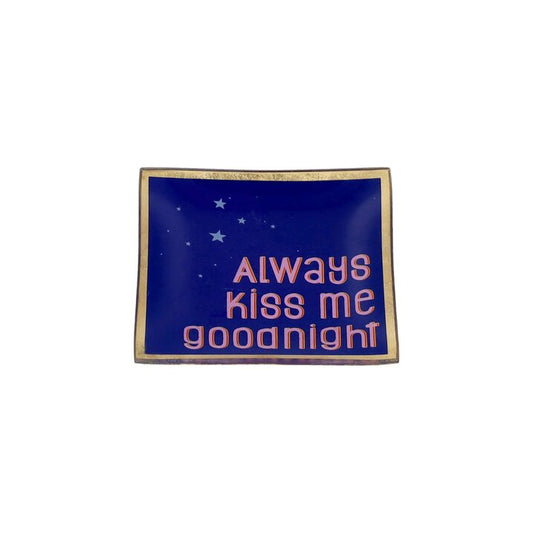 Love Plates S "Always kiss me goodnight" dunkelblau - Giftcompany