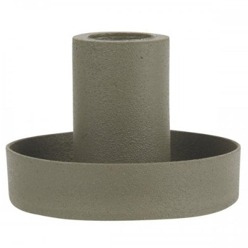 Kerzenhalter klein für Stabkerze staubig grün - Ib Laursen