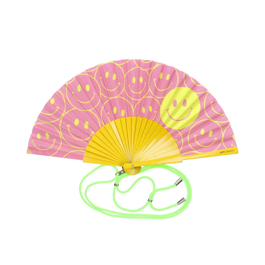 Fififan Fächer Smile rosa/gelb - Giftcompany